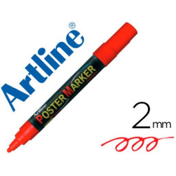 Rotulador ARTLINE Poster Market Rojo 2mm., punta redonda 