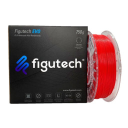 Filamento 3D FIGUTECH EVO - PLA 1,75mm rojo 750g. Poly-Lactic Acid (PLA) alto rendimiento
