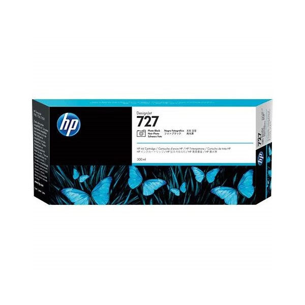 C.t. HP #727 300ml negro foto Designjet T920 T1500 T2500 T3500