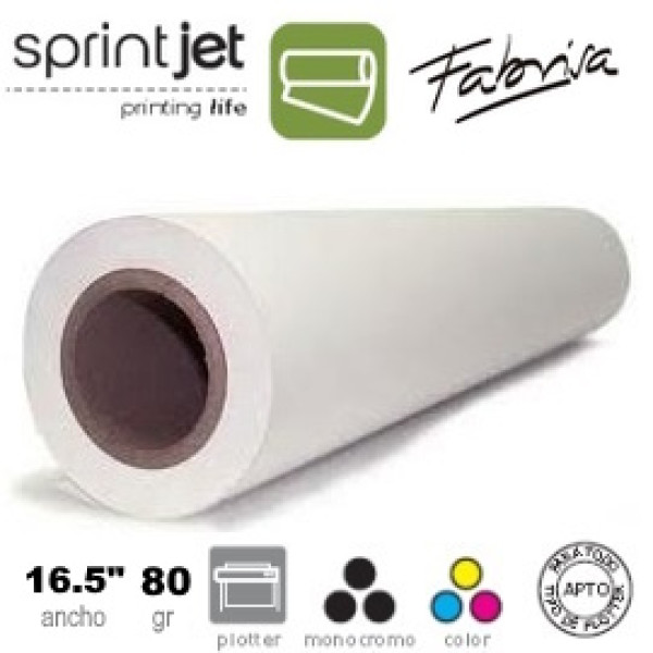 Rollo papel plotter FABRISA plus 80gr 16,5