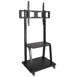 Soporte de suelo con ruedas TOOQ black para pantallas/TV de 37