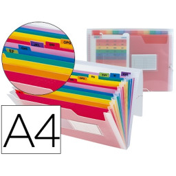 Carpeta LIDERPAPEL clasificadora polipropileno A4 