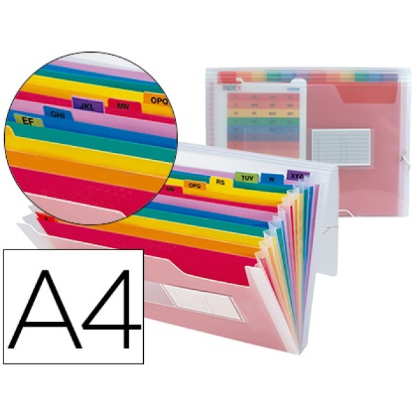 Carpeta LIDERPAPEL clasificadora polipropileno A4 