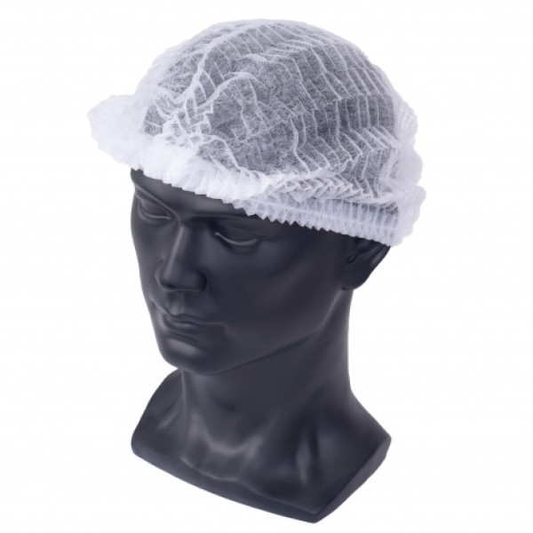(100) Gorros desechable acordeón poliprop. Ø550mm uso único, protección (22194)