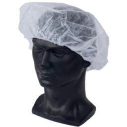 (100) Gorros desechables circular poliprop. Ø550mm uso único, protección (22008)