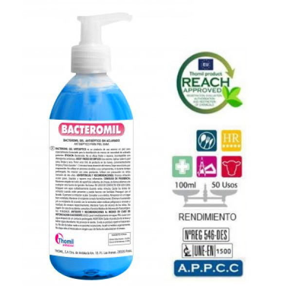 BACTEROMIL gel alcohólico desinfectante 500ml gel manos bactericida y viricida