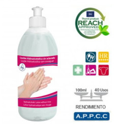 THOMIL loción hidroalcohólica bote 500ml gel manos higienizante, con tapón push-pull *