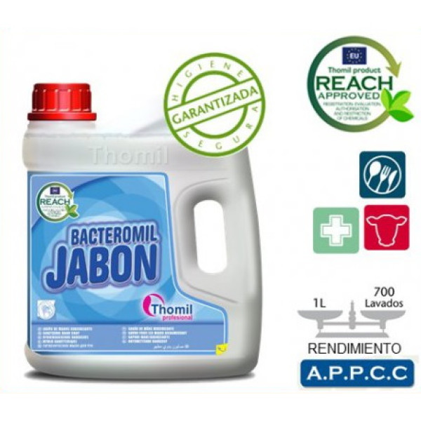 BACTEROMIL jabón de manos garrafa 4 litros jabón manos higienizante con Triclosan