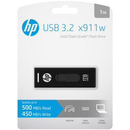 HP Solid State flash drive x911w 1TB USB 3.2 USB-A  Lect.500MB/s Escr.450MB/s 4x