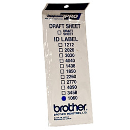 (12) BROTHER etiquetas identificación 10x60mm DRAFT SHEET ID LABEL Stamp Creator