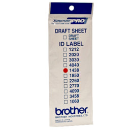 (12) BROTHER etiquetas identificación 14x38mm DRAFT SHEET ID LABEL Stamp Creator