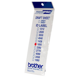 (12) BROTHER etiquetas identificación 18x50mm DRAFT SHEET ID LABEL Stamp Creator