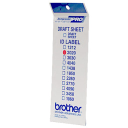 (12) BROTHER etiquetas identificación 20x20mm DRAFT SHEET ID LABEL Stamp Creator