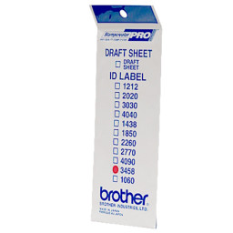 (12) BROTHER etiquetas identificación 34x58mm DRAFT SHEET ID LABEL Stamp Creator