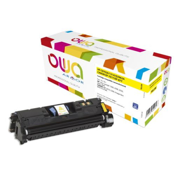 Toner reman OWA: HP Color Lj 1500 2500 2820 2840 4.000p. Std C9702A / 121A amarillo