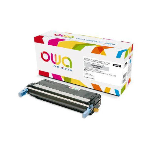 Toner reman OWA: HP Color Lj 5500 5550 LBP2710 13.000p. Std C9730A / 645A negro