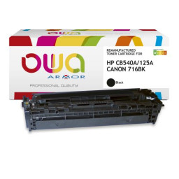 Toner reman OWA: HP Color Lj CP1210 CP1215 2.200p. Std CB540A / 125A negro