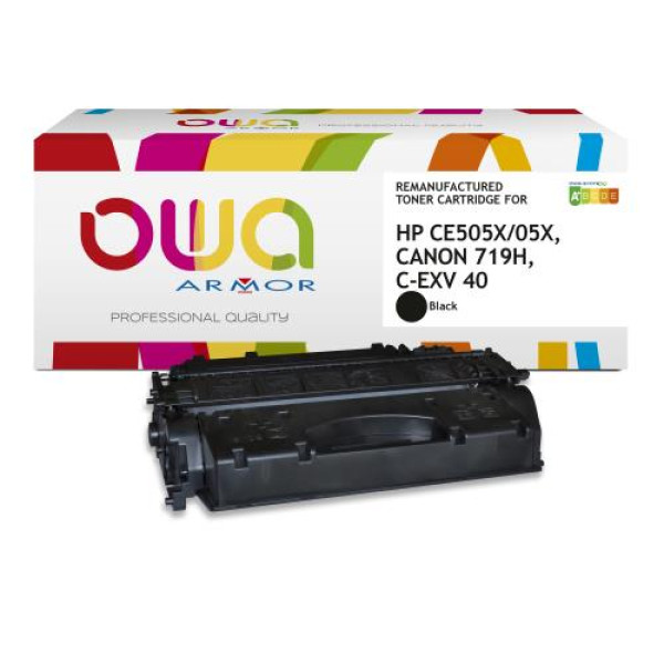 Toner reman OWA: HP Lj P2050 P2055 CANON LBP6300 6.500p. HC CE505X / 05X