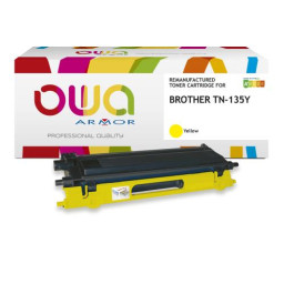 Toner reman OWA: BROTHER HL4050 HL4070 amarillo 4.000p. HC TN135Y amarillo