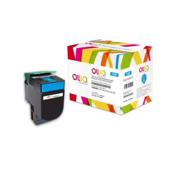 Toner reman OWA: LEXMARK C544 C546 X544 X546 X548 4.000p. HC C544X1CG cyan