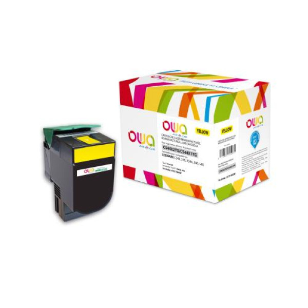 Toner reman OWA: LEXMARK C544 C546 X544 X546 X548 4.000p. HC C544X1YG amarillo