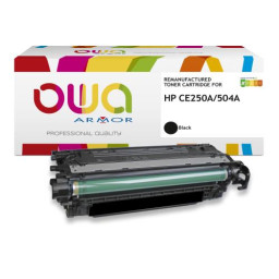 Toner reman OWA: HP Color Lj CP3525 CANON LBP7750 5.000p. Std CE250A / 504A negro