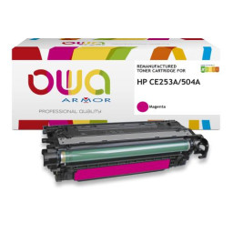 Toner reman OWA: HP Color Lj CP3525 CANON LBP7750 7.000p. Std CE253A / 504A magenta