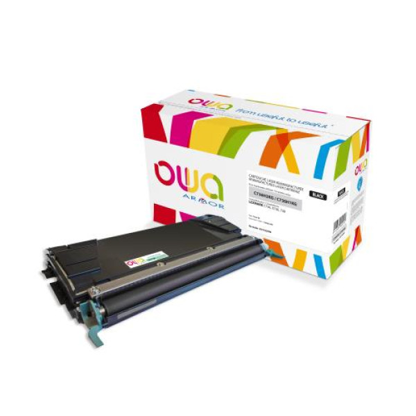 Toner reman OWA: LEXMARK C736 X736 738 12.000p. HC C736H1KG negro