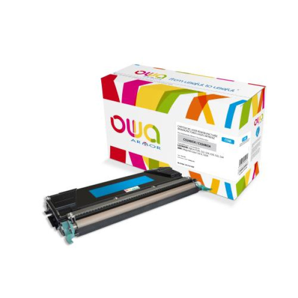 Toner reman OWA: LEXMARK C520 C522 C524 C530 C532 5.000p. HC C5240CH cyan