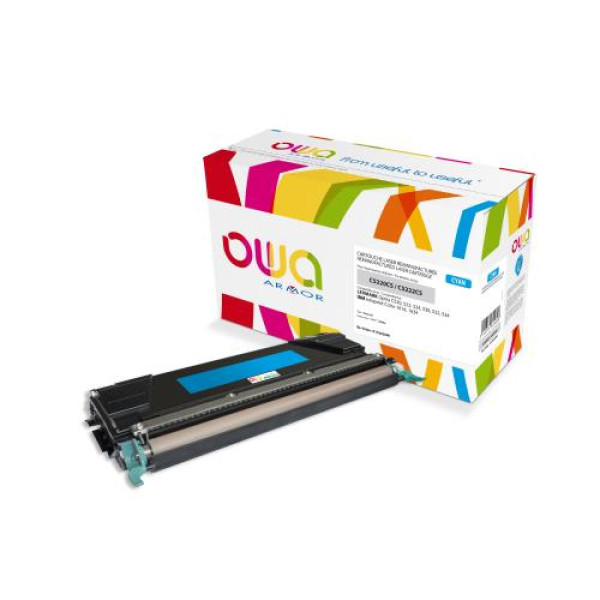 Toner reman OWA: LEXMARK C520 C522 C524 C530 C532 3.000p. Std C5220CS cyan