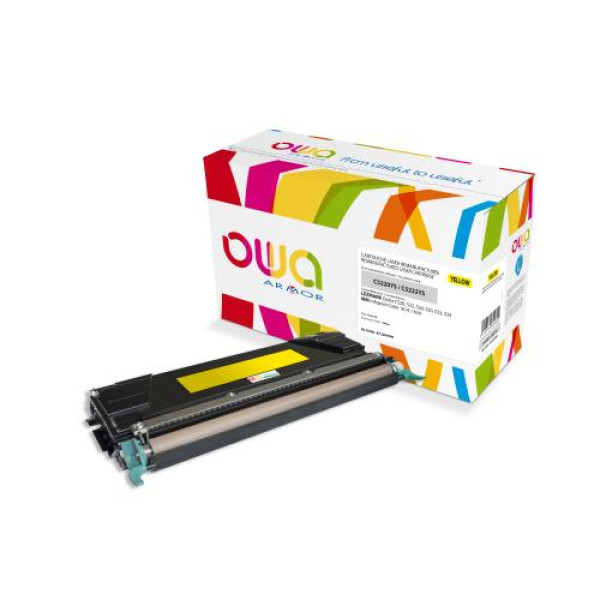 Toner reman OWA: LEXMARK C520 C522 C524 C530 C532 3.000p. Std C5220YS amarillo