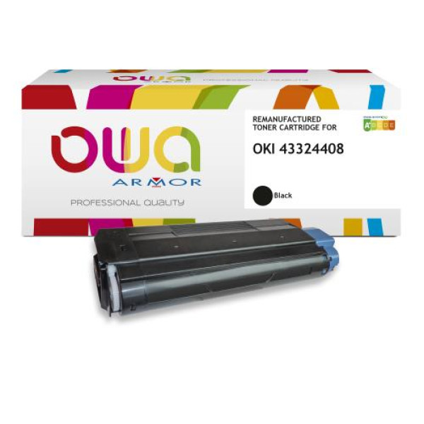 Toner reman OWA: OKI C5600 C5700 6.000p. Std 43324408 negro