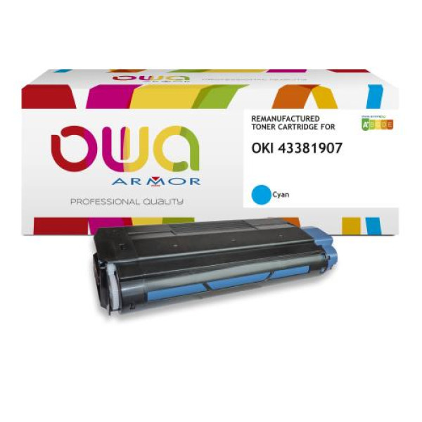 Toner reman OWA: OKI C5600 C5700 2.000p. Std 43381907 cyan