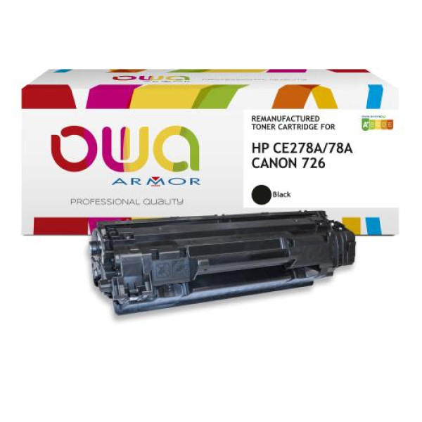 Toner reman OWA: HP Lj P1566 P1601 CANON LBP6200 2.100p. Std CE278A / 78A