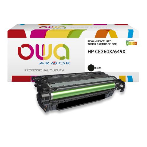 Toner reman OWA: HP Color Lj CP4520 4525 17.000p. HC CE260X / 649X negro