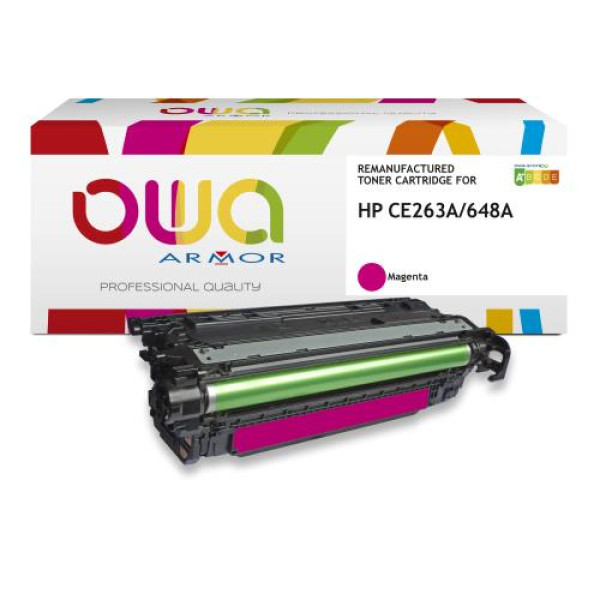 Toner reman OWA: HP Color Lj CP4025 4520 4525 11.000p. Std CE263A / 648A magenta