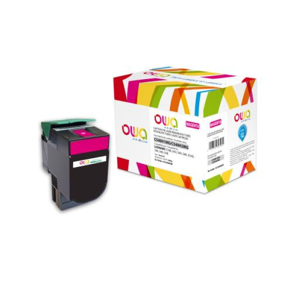 Toner reman OWA: LEXMARK C540 C543 C544 X543 X544 2.000p. Std C540H1MG magenta