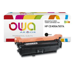 Toner reman OWA: HP Color Lj Ent 500 M551 M575 5.500p. Std CE400A / 507A negro