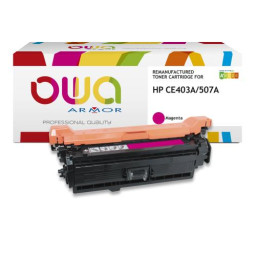 Toner reman OWA: HP Color Lj Ent 500 M551 M575 6.000p. Std CE403A / 507A magenta