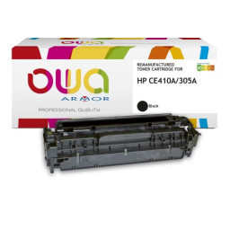 Toner reman OWA: HP Color Lj Pro M351 M375 M451 2.200p. Std CE410A / 305A negro