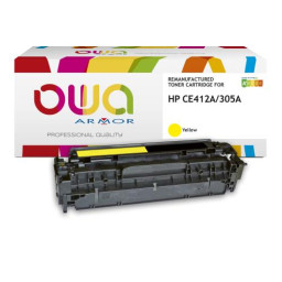 Toner reman OWA: HP Color Lj Pro M351 M375 M451 2.600p. Std CE412A / 305A amarillo