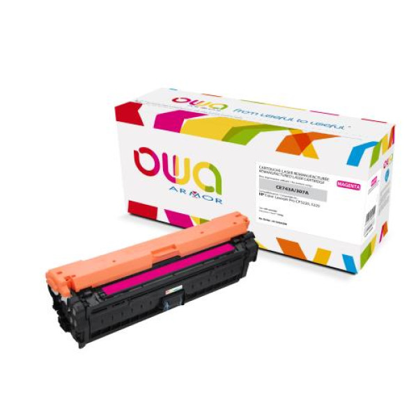 Toner reman OWA: HP Color Lj CP5220 CP5225 7.300p. Std CE743A / 307A magenta