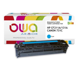 Toner reman OWA: HP Color Lj Pro200 M251 M276 1.800p. Std CF211A / 131A cyan