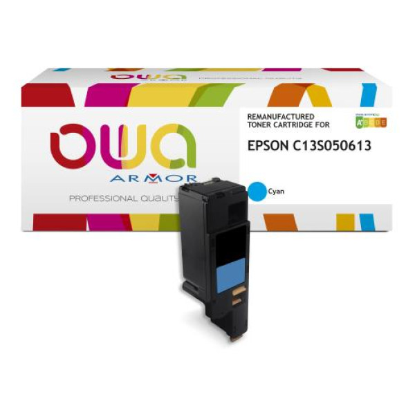 Toner reman OWA: EPSON AL C1700 C1750 CX17 1.400p. HC C13S050613 cyan