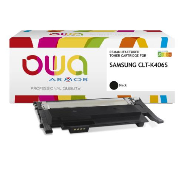 Toner reman OWA: SAMSUNG CLP360 CLX3300 CLX3305 1.500p. Std CLT-K406S/ELS