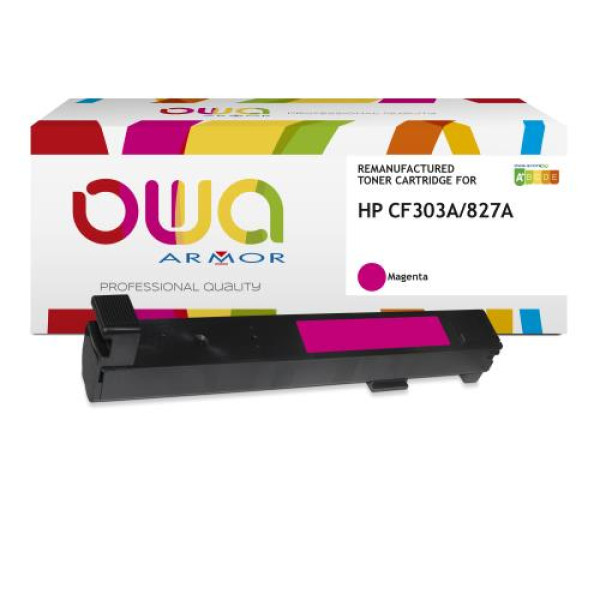 Toner reman OWA: HP Color Lj Ent M880 32.000p. Std CF303A / 827A magenta