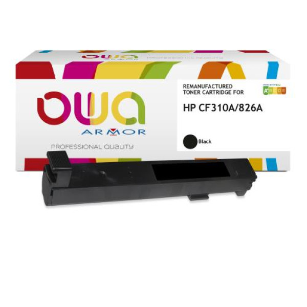 Toner reman OWA: HP Color Lj Ent M855 29.000p. Std CF310A / 826A negro