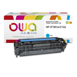 Toner reman OWA: HP Color Lj Pro M476 2.700p. Std CF381A / 312A cyan