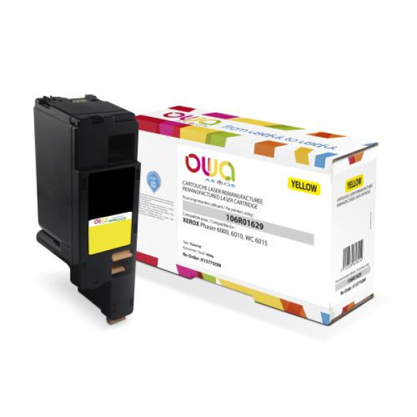 Toner reman OWA: XEROX Phaser 6000 6010 6015 1.000p. Std 106R01629 amarillo