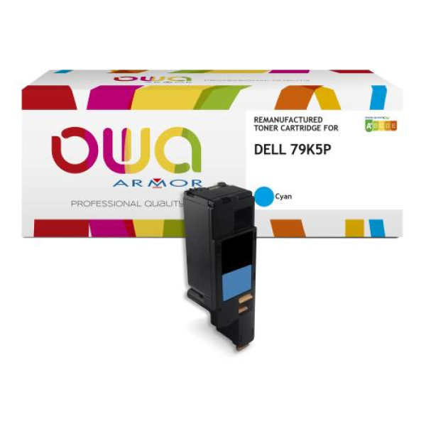 Toner reman OWA: DELL 1250 1350 1355 C1760 C1765 1.400p. HC 593-11141 / 79K5P cyan